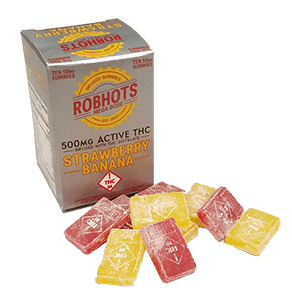 Robhots Megadose 500mg Infused with THC Distillate – Strawberry Bananna