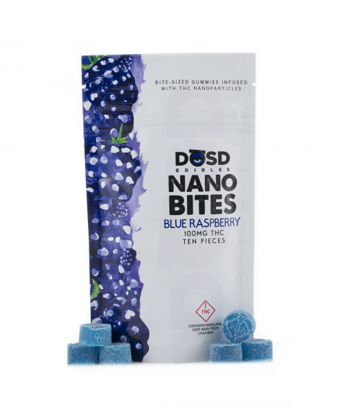 Dosd Blue Raspberry Nanobites – 1000mg THC edible gummies review 2023